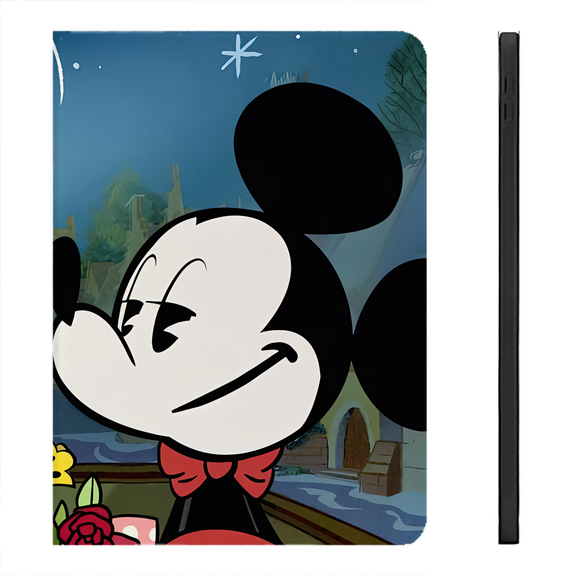 （画像用） ミッキーマウス Mickey Mouse IPadケース ペンホルダー付き ブックスタイルデザイン